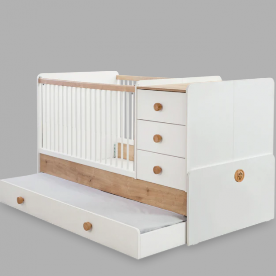 NATURA BABY ΒΡΕΦΙΚΗ ΚΟΥΝΙΑ 3-1 ΜΕΓΑΛΗ 185x87xH103cm