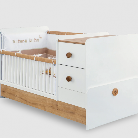 NATURA BABY ΒΡΕΦΙΚΗ ΚΟΥΝΙΑ 3-1 164x83xH90cm