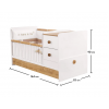 NATURA BABY ΒΡΕΦΙΚΗ ΚΟΥΝΙΑ 3-1 164x83xH90cm