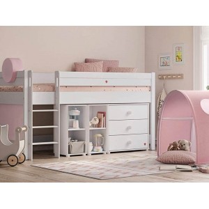 MONTES WHITE ΠΑΙΔΙΚΗ ΒΙΒΛΙΟΘΗΚΗ 2ΘΕΣΕΩΝ 30x35xH67cm