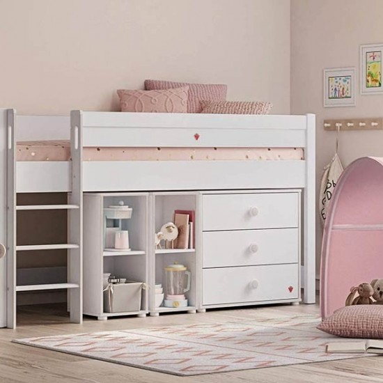 MONTES WHITE ΠΑΙΔΙΚΗ ΒΙΒΛΙΟΘΗΚΗ 2ΘΕΣΕΩΝ 30x35xH67cm