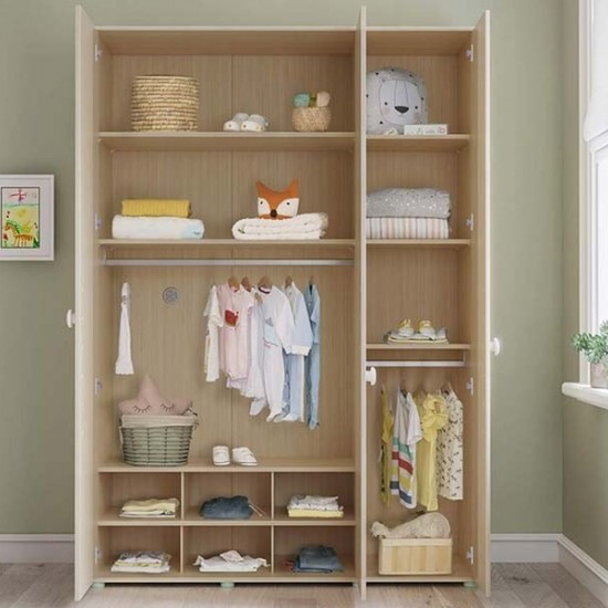 MONTES NATURAL ΠΑΙΔΙΚΗ ΝΤΟΥΛΑΠΑ 3ΦΥΛΛΗ 140x53xH202cm