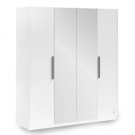 WHITE ΠΑΙΔΙΚΗ ΝΤΟΥΛΑΠΑ 4ΦΥΛΛΗ 183x61xH209cm