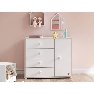 MONTES WHITE ΠΑΙΔΙΚΗ ΣΥΡΤΑΡΙΕΤΑ ΜΕ 4 ΣΥΡΤΑΡΙΑ 97x43xH83cm