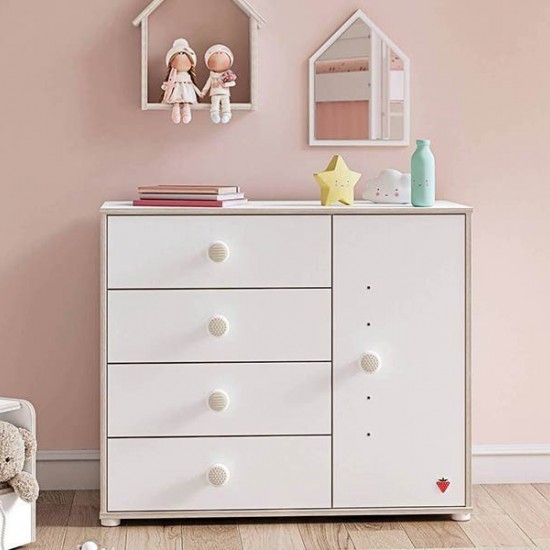 MONTES WHITE ΠΑΙΔΙΚΗ ΣΥΡΤΑΡΙΕΤΑ ΜΕ 4 ΣΥΡΤΑΡΙΑ 97x43xH83cm