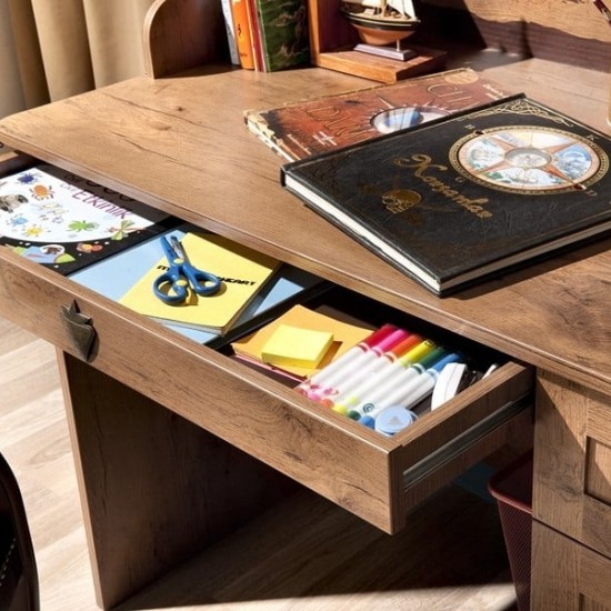 PIRATE ΠΑΙΔΙΚΟ ΓΡΑΦΕΙΟ ΜΕ ΒΙΒΛΙΟΘΗΚΗ 117x60xH184CM