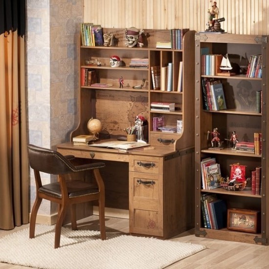 PIRATE ΠΑΙΔΙΚΟ ΓΡΑΦΕΙΟ ΜΕ ΒΙΒΛΙΟΘΗΚΗ 117x60xH184CM