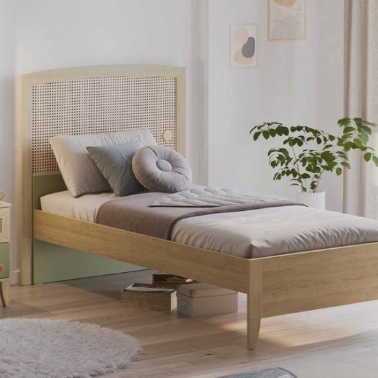 LOOF ΠΑΙΔΙΚΟ ΚΡΕΒΑΤΙ ΗΜΙΔΙΠΛΟ SONOMA ΧΑΚΙ 138x207xH125cm