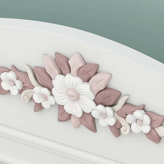 ΠΑΙΔΙΚΟ ΚΡΕΒΑΤΙ ΗΜΙΔΙΠΛΟ ΜΕ ΑΠΟΘΗΚΕΥΤΙΚΟ ΧΩΡΟ RUSTIC WHITE 136x204x108