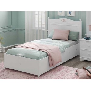 ΠΑΙΔΙΚΟ ΚΡΕΒΑΤΙ ΗΜΙΔΙΠΛΟ ΜΕ ΑΠΟΘΗΚΕΥΤΙΚΟ ΧΩΡΟ RUSTIC WHITE 136x204x108