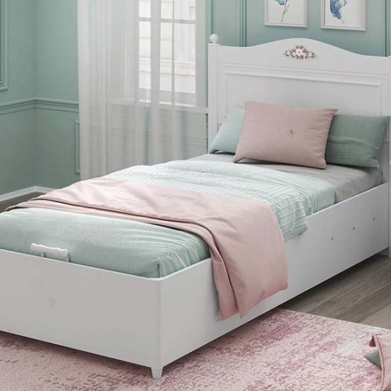 ΠΑΙΔΙΚΟ ΚΡΕΒΑΤΙ ΗΜΙΔΙΠΛΟ ΜΕ ΑΠΟΘΗΚΕΥΤΙΚΟ ΧΩΡΟ RUSTIC WHITE 136x204x108