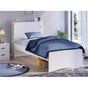 WHITE ΠΑΙΔΙΚΟ ΚΡΕΒΑΤΙ ΜΕ ΑΠΟΘΗΚΕΥΣΗ ΛΕΥΚΟ 124x223xH105cm