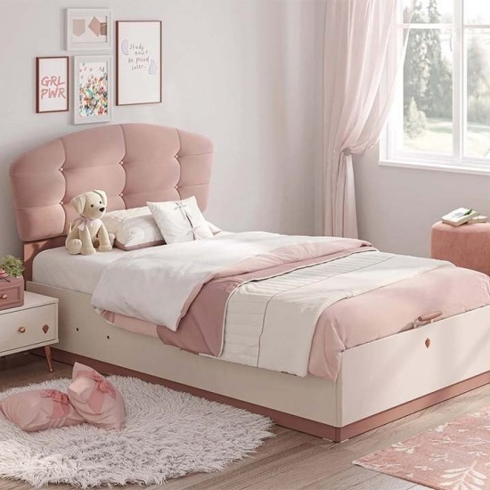 ELEGANCE CIRCLE ΠΑΙΔΙΚΟ ΚΡΕΒΑΤΙ ΗΜΙΔΙΠΛΟ ΜΕ ΑΠΟΘΗΚΕΥΤΙΚΟ ΧΩΡΟ 205x129xH110cm