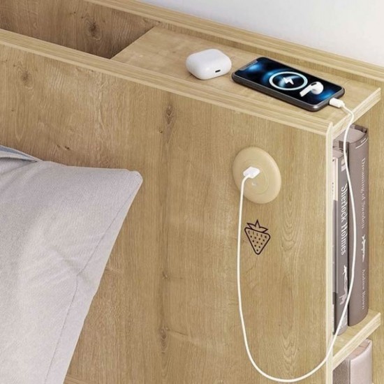 MOCHA BOOK ΠΑΙΔΙΚΟ ΚΡΕΒΑΤΙ ΜΟΝΟ SONOMA 104x223xH105cm