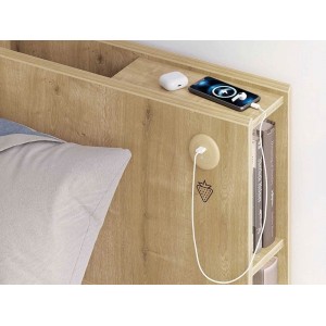 MOCHA BOOK ΠΑΙΔΙΚΟ ΚΡΕΒΑΤΙ ΗΜΙΔΙΠΛΟ SONOMA 124x223xH105cm