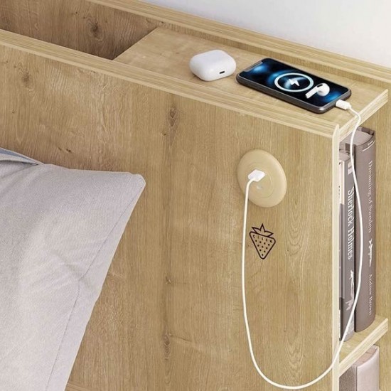 MOCHA BOOK ΠΑΙΔΙΚΟ ΚΡΕΒΑΤΙ ΗΜΙΔΙΠΛΟ SONOMA 124x223xH105cm