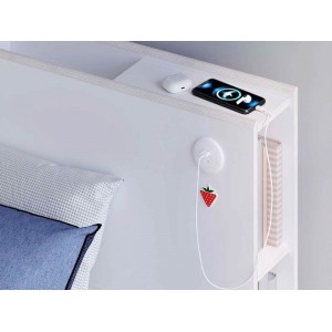 WHITE ΠΑΙΔΙΚΟ ΚΡΕΒΑΤΙ ΜΕ ΑΠΟΘΗΚΕΥΣΗ ΛΕΥΚΟ 124x223xH105cm