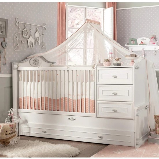 ROMANTIC 1 ΒΡΕΦΙΚΗ ΚΟΥΝΙΑ 3 ΣΕ 1 189x101xH117cm