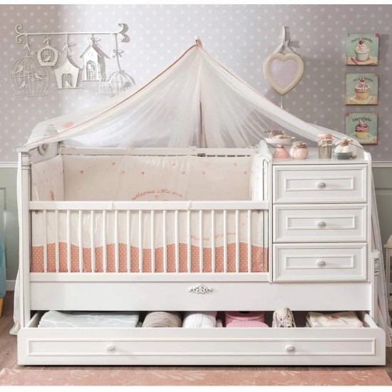 ROMANTIC 1 ΒΡΕΦΙΚΗ ΚΟΥΝΙΑ 3 ΣΕ 1 189x101xH117cm