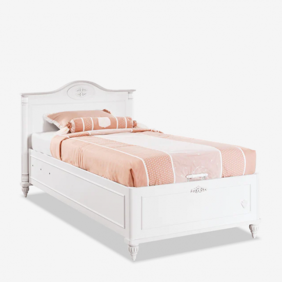 ROMANTIC ΠΑΙΔΙΚΟ ΚΡΕΒΑΤΙ ΜΟΝΟ ΜΕ ΑΠΟΘΗΚΕΥΤΙΚΟ ΧΩΡΟ 118x210xΗ111cm