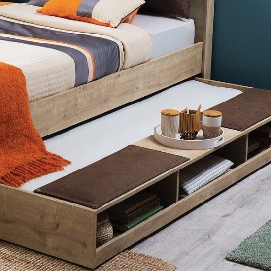 MOCHA ΣΥΡΤΑΡΙ ΚΡΕΒΑΤΙΟΥ ΗΜΙΔΙΠΛΟ 121x194xH25cm