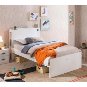 WHITE ΠΑΙΔΙΚΟ ΚΡΕΒΑΤΙ ΗΜΙΔΙΠΛΟ 124x222xH108cm