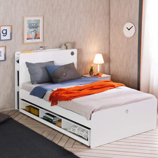 WHITE ΣΥΡΤΑΡΙ ΚΡΕΒΑΤΙΟΥ ΗΜΙΔΙΠΛΟ 121x194xΗ26 cm