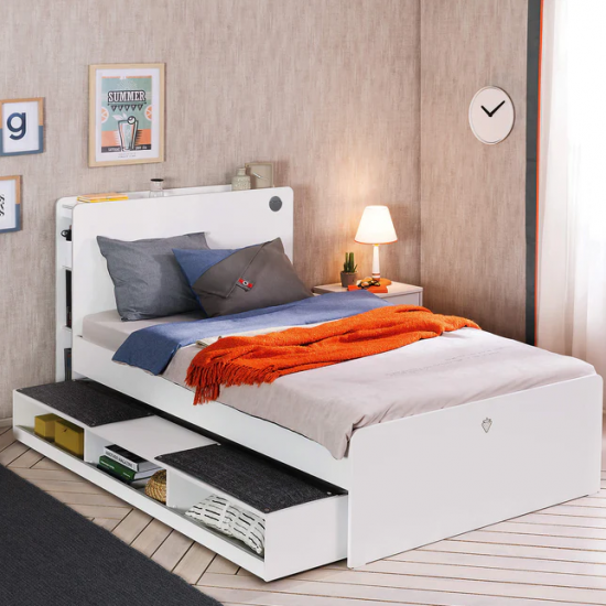 WHITE ΣΥΡΤΑΡΙ ΚΡΕΒΑΤΙΟΥ ΗΜΙΔΙΠΛΟ 121x194xΗ26 cm