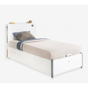 WHITE ΠΑΙΔΙΚΟ ΚΡΕΒΑΤΙ ΜΟΝΟ ΜΕ ΑΠΟΘΗΚΕΥΤΙΚΟ ΧΩΡΟ 103x225xH108cm