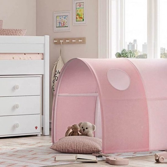 MONTES ΥΦΑΣΜΑ ΟΡΟΦΗΣ ΡΟΖ ΓΙΑ ΚΡΕΒΑΤΙ