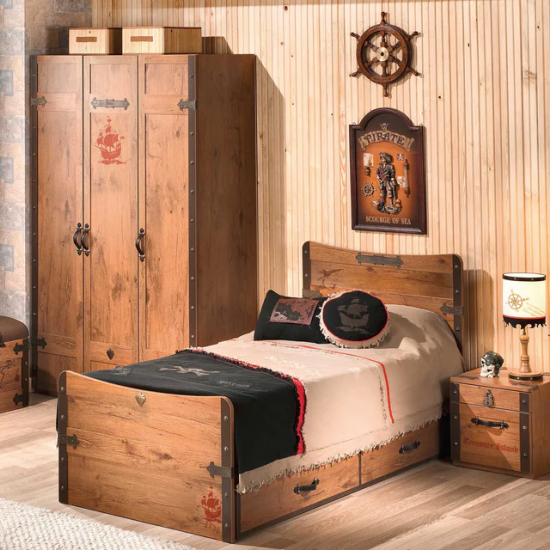 PIRATE ΠΑΙΔΙΚΗ ΝΤΟΥΛΑΠΑ 3ΦΥΛΛΗ 122x55xH203cm