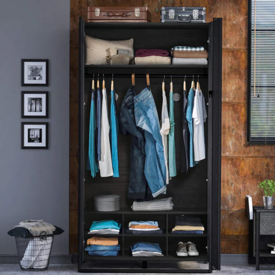 DARK METAL ΠΑΙΔΙΚΗ ΝΤΟΥΛΑΠΑ 2 ΦΥΛΛΗ 113x65x210cm