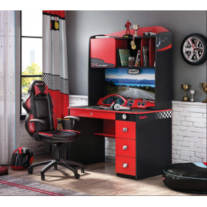 CHAMPION RACER ΠΑΙΔΙΚΟ ΓΡΑΦΕΙΟ ΜΕ ΒΙΒΛΙΟΘΗΚΗ 117x69xH174cm