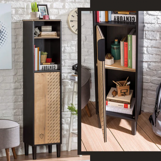 BLACK ΠΑΙΔΙΚΗ ΒΙΒΛΙΟΘΗΚΗ ΣΤΗΛΗ 35x29xΗ147 cm