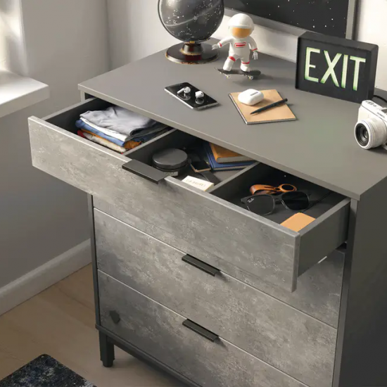 SPACE GRAY ΠΑΙΔΙΚΗ ΣΥΡΤΑΡΙΕΡΑ ΜΕ 4 ΣΥΡΤΑΡΙΑ 70x45xH87cm