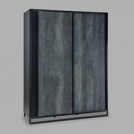 DARK METAL ΠΑΙΔΙΚΗ ΝΤΟΥΛΑΠΑ 2ΦΥΛΛΗ ΣΥΡΟΜΕΝΗ 162x58x210 cm