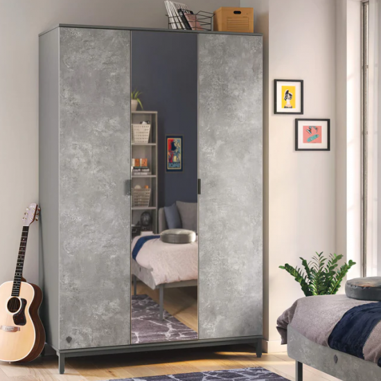 SPACE GRAY ΠΑΙΔΙΚΗ ΝΤΟΥΛΑΠΑ 3 ΦΥΛΛΗ 137x59xH214cm