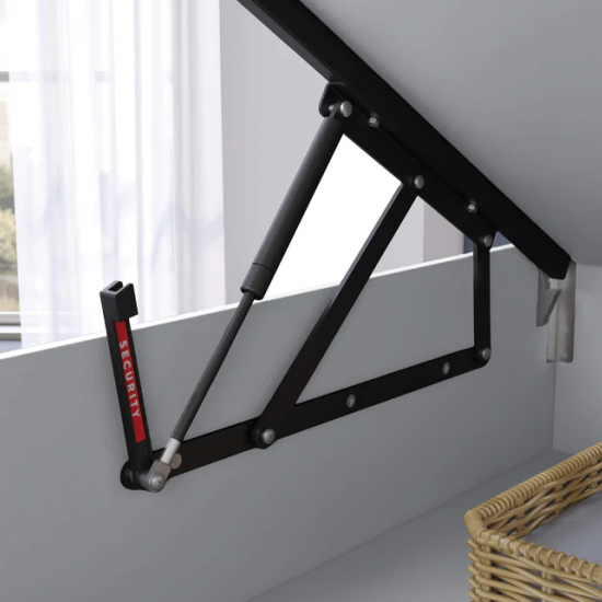 RUSTIC WHITE ΠΑΙΔΙΚΟ ΚΡΕΒΑΤΙ ΜΟΝΟ ΜΕ ΑΠΟΘΗΚΕΥΤΙΚΟ ΧΩΡΟ 116x204x108cm