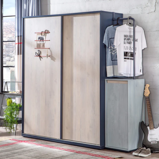 TRIO ΠΑΙΔΙΚΗ ΝΤΟΥΛΑΠΑ 2ΦΥΛΛΗ ΣΥΡΟΜΕΝΗ 163x58xH204 cm