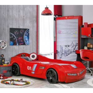 CHAMPION RACER ΠΑΙΔΙΚΟ ΚΡΕΒΑΤΙ ΑΥΤΟΚΙΝΗΤΟ ΚΟΚΚΙΝΟ 126x225xH66 cm