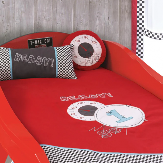 CHAMPION RACER ΠΑΙΔΙΚΟ ΚΡΕΒΑΤΙ ΑΥΤΟΚΙΝΗΤΟ ΚΟΚΚΙΝΟ 126x225xH66 cm