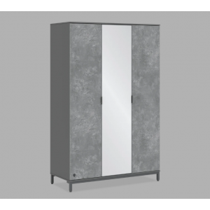 SPACE GRAY ΠΑΙΔΙΚΗ ΝΤΟΥΛΑΠΑ 3 ΦΥΛΛΗ 137x59xH214cm