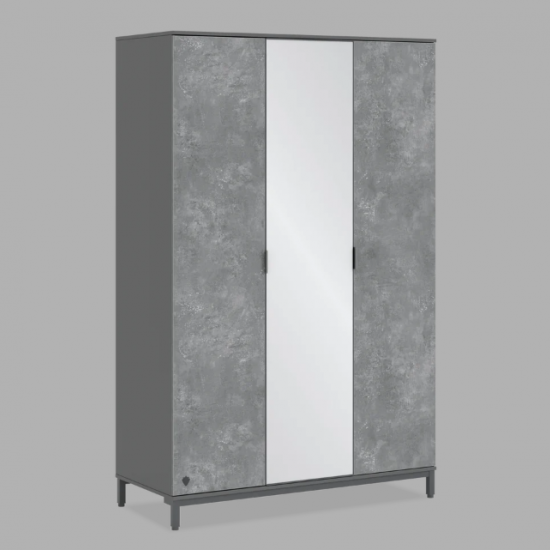 SPACE GRAY ΠΑΙΔΙΚΗ ΝΤΟΥΛΑΠΑ 3 ΦΥΛΛΗ 137x59xH214cm