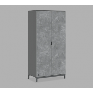 SPACE GRAY ΠΑΙΔΙΚΗ ΝΤΟΥΛΑΠΑ 2 ΦΥΛΛΗ 104x59x214cm