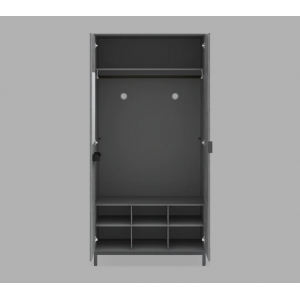 SPACE GRAY ΠΑΙΔΙΚΗ ΝΤΟΥΛΑΠΑ 2 ΦΥΛΛΗ 104x59x214cm