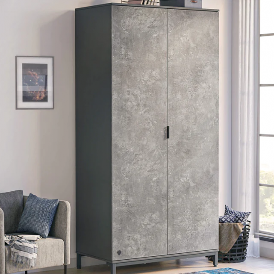 SPACE GRAY ΠΑΙΔΙΚΗ ΝΤΟΥΛΑΠΑ 2 ΦΥΛΛΗ 104x59x214cm