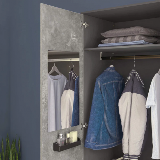 SPACE GRAY ΠΑΙΔΙΚΗ ΝΤΟΥΛΑΠΑ 2 ΦΥΛΛΗ 104x59x214cm