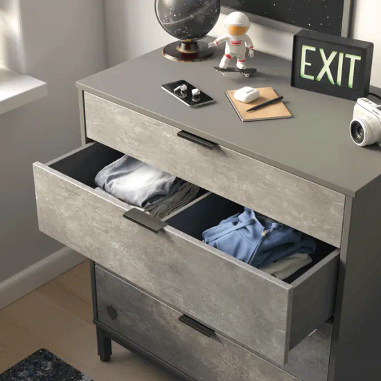 SPACE GRAY ΠΑΙΔΙΚΗ ΣΥΡΤΑΡΙΕΡΑ ΜΕ 4 ΣΥΡΤΑΡΙΑ 70x45xH87cm