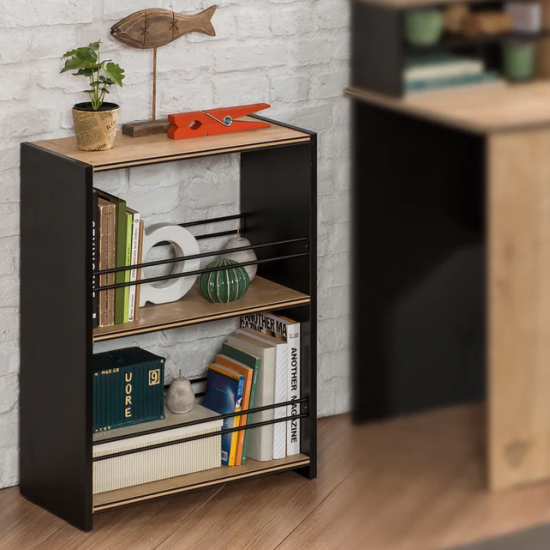 ΠΑΙΔΙΚΗ ΒΙΒΛΙΟΘΗΚΗ BLACK 52x28x72 cm