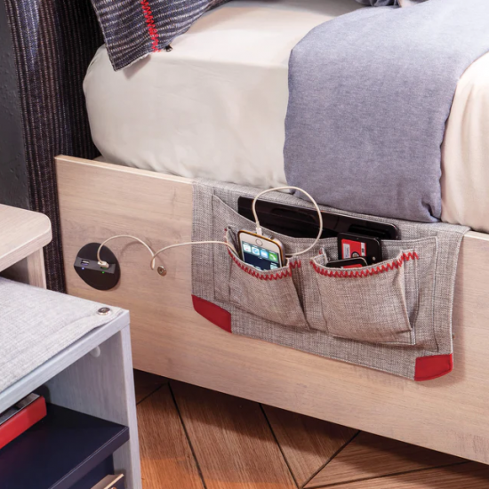 TRIO 1 ΠΑΙΔΙΚΟ ΚΡΕΒΑΤΙ ΜΟΝΟ ΜΕ ΑΠΟΘΗΚΕΥΤΙΚΟ ΧΩΡΟ 217x109xΗ107cm